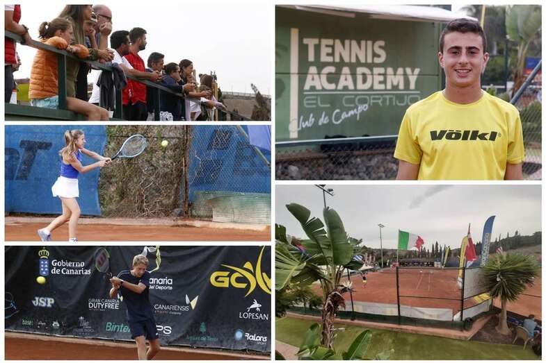 Imágenes de la quinta jornada del torneo. En la parte superior derecha, el grancanario Óscar Morales (Foto TA)